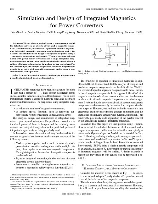 simulation and design of integrated magnetics for power converters