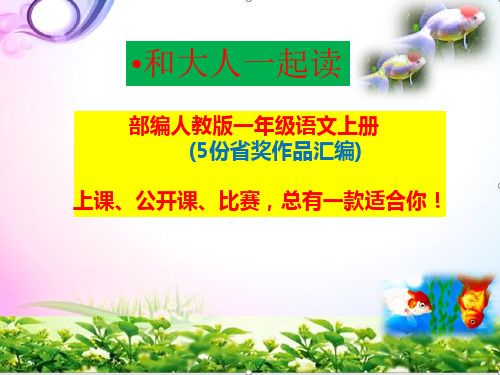 部编人教版一年级语文上册-语文园地五-和大人一起读《拔萝卜》ppt课件【5份省奖作品汇编】