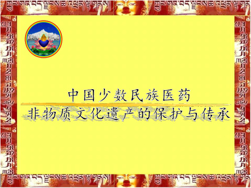 中国少数民族医药非物质文化遗产的保护与传承ppt课件