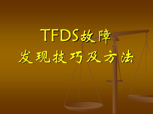 TFDS故障发现技巧及方法