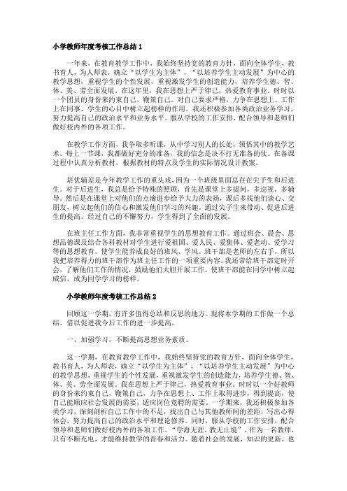 2013年教师年度考核个人总结经典范文