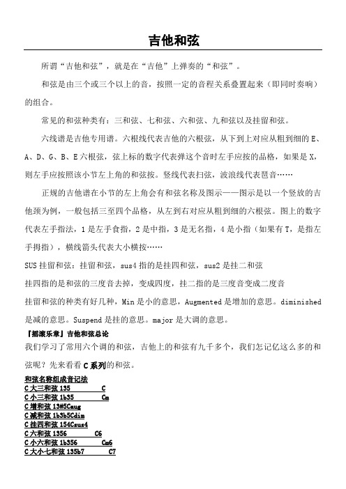 吉他和弦指法图(CDEFGAB系列大全)