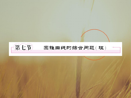 最新-2018届高三数学一轮复习 圆锥曲线综合问题课件 理 新人教B版 精品 