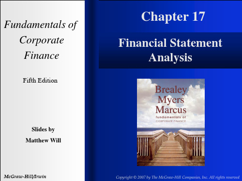 chap017Financial Statement Analysis(公司金融原理-台湾大学,Matthew Will)