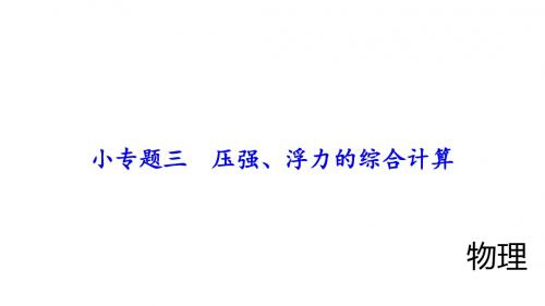 2019年中考物理总复习课件小专题三-压强、浮力的综合计算-(PPT)