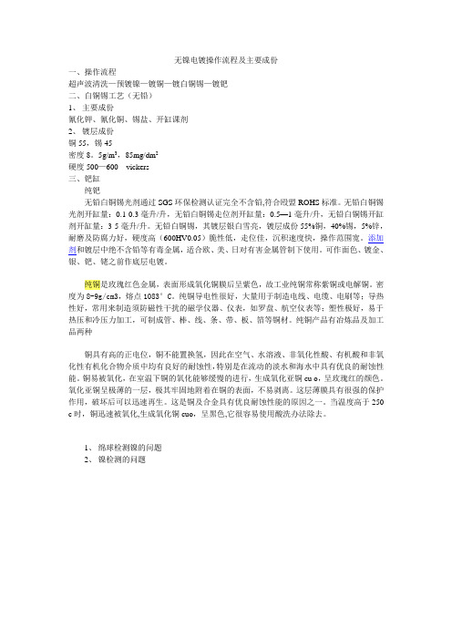 无镍电镀工艺流程