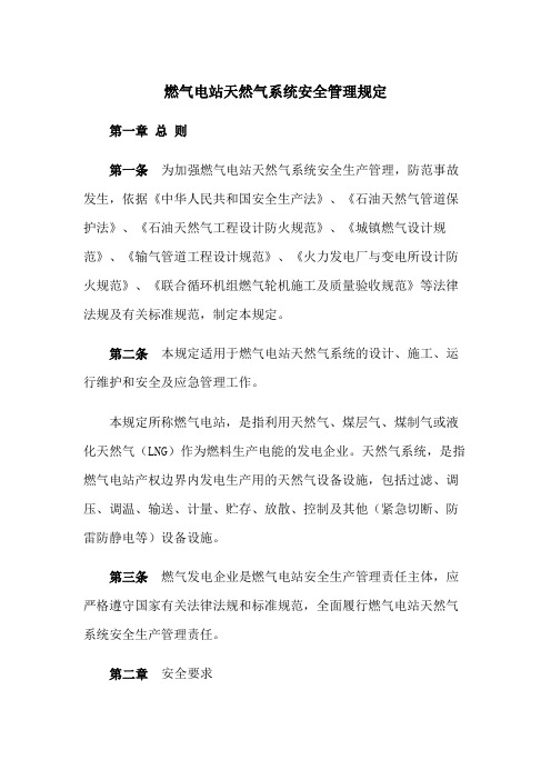 [能源局发布]燃气电站天然气系统安全管理规定