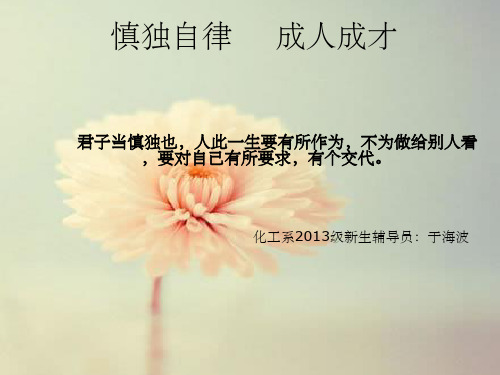 慎独自律    成人成才PPT课件