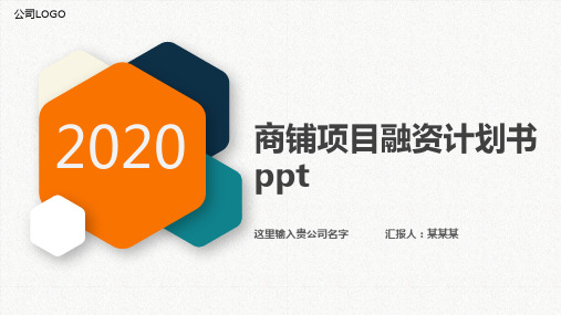 商铺项目融资计划书ppt