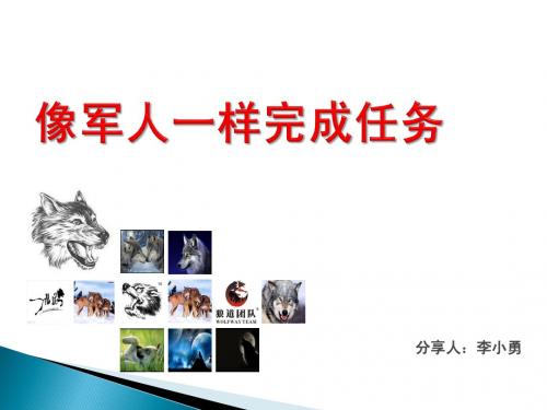 像军人一样完成任务