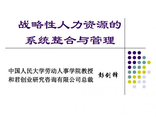 和君创业战略性人力资源的系统整合与管理页-