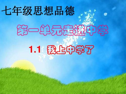 七年级政治我上中学了