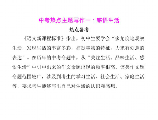 语文：《中考热点主题写作一》课件(语文版九年级)