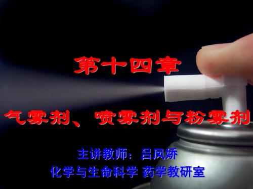 10-第十四章气雾剂喷雾剂