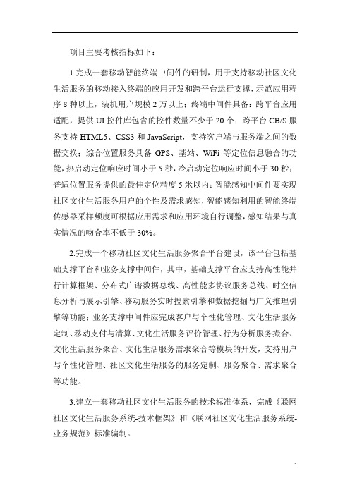项目批复-考核指标