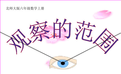 新版北师大版数学六年级上册3.2《观察的范围》课件3套(新审定)