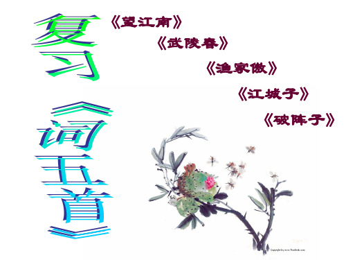 《词五首》复习课件