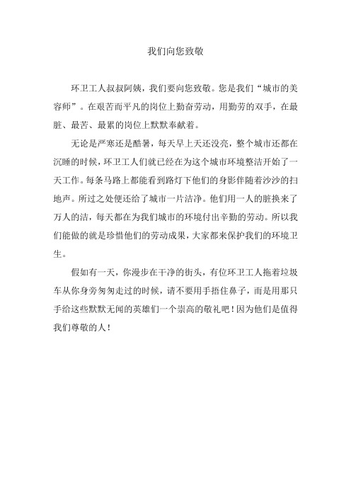 我们向您致敬