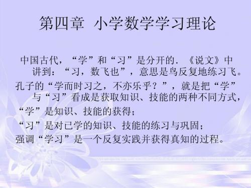 小学数学学习理论