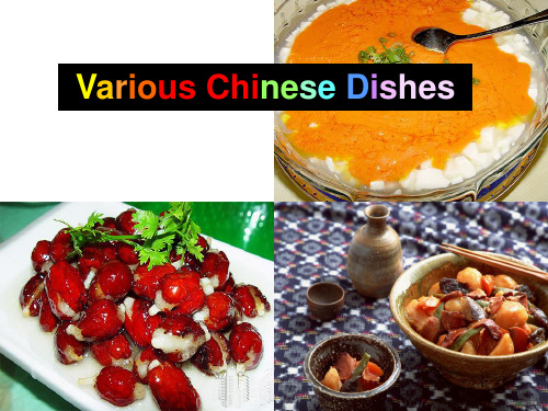 中国饮食文化简介(英文版)Various Chinese Dishes