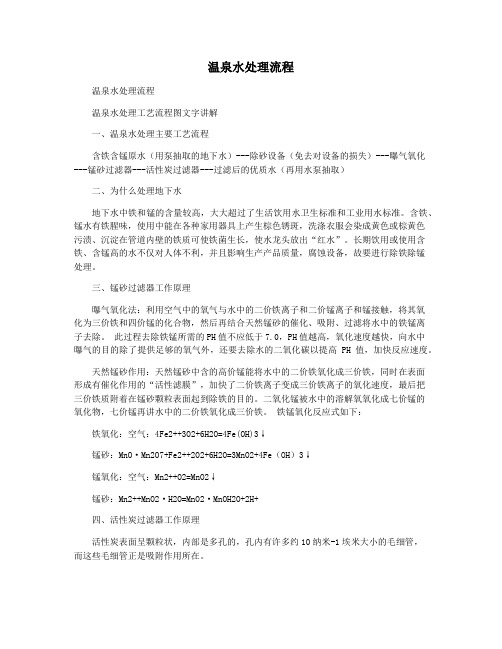 温泉水处理流程
