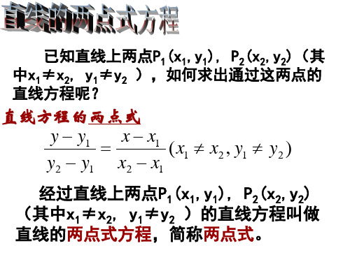 高一数学直线的两点式方程(PPT)5-4