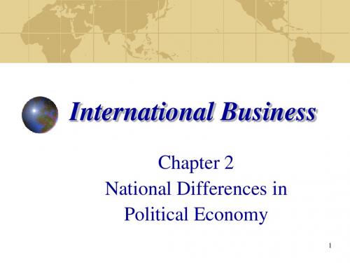 National Differences in Political Economy