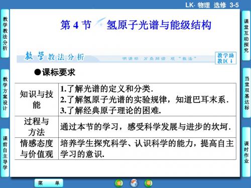 2.4 氢原子光谱与能级结构  课件(鲁科版选修3-5)