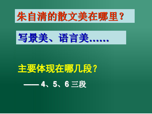 人教新必修二 第1课 荷塘月色 第二课时 课件