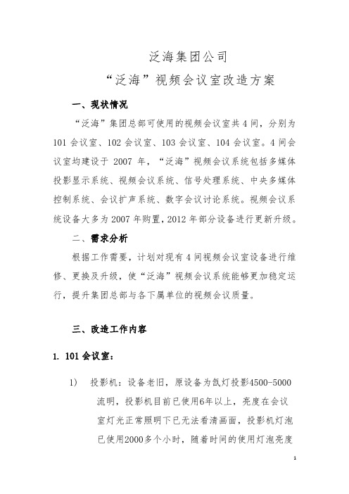视频会议室改造方案