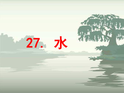 苏教版五年级语文第27课《水》