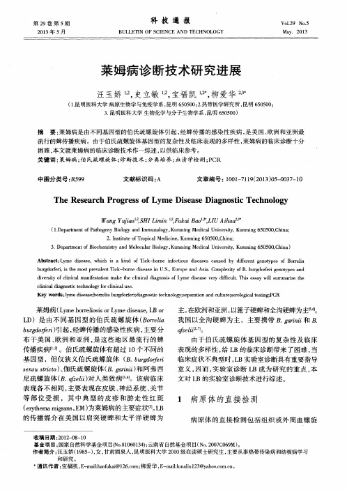 莱姆病诊断技术研究进展