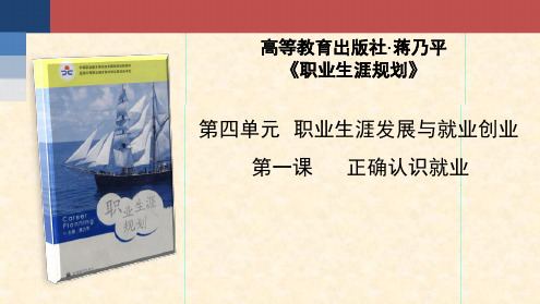 职业生涯规划正确认识就业课件