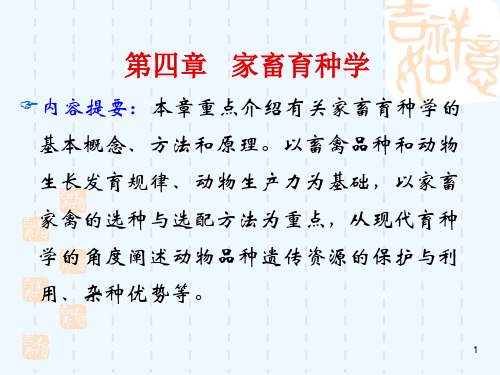 畜牧学-4-育种