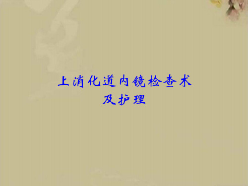 上消化道内镜检查术和护理课程