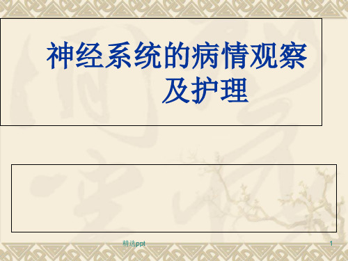 神经系统病情观察及护理ppt课件