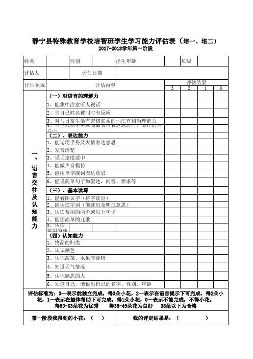 培智评估