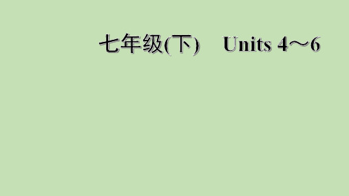 2021年人教版英语中考第一轮教材梳理 七年级下册 Units 4～6课件