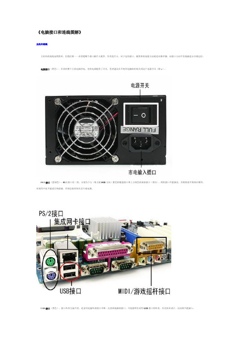 电脑接口和连线图解