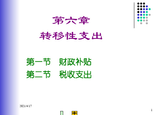 第六章转移性支出(新)ppt课件