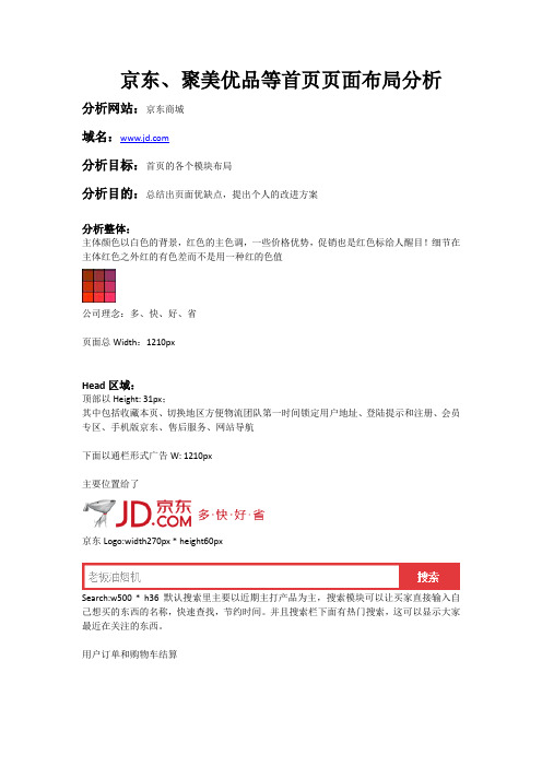 隋佳峻分享京东、聚美优品等首页页面布局分析