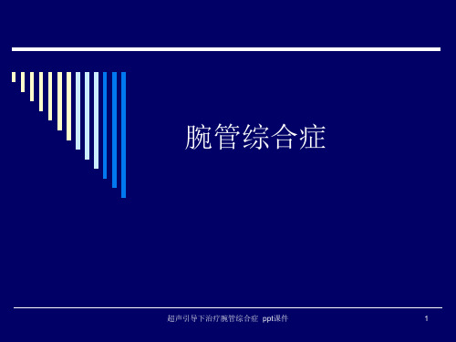 超声引导下治疗腕管综合症 ppt课件