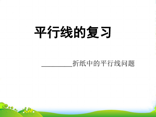 浙教版七年级数学下册第一章《平行线复习讲稿》优课件