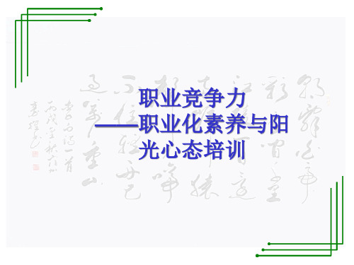 职业化素养与阳光心态培训教材.pptx