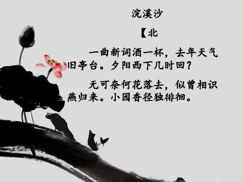 新部编版-(部编)八年级语文上册课外古诗词《浣溪沙-晏殊》PPT课文课件