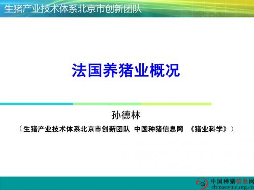 最新法国养猪业概况