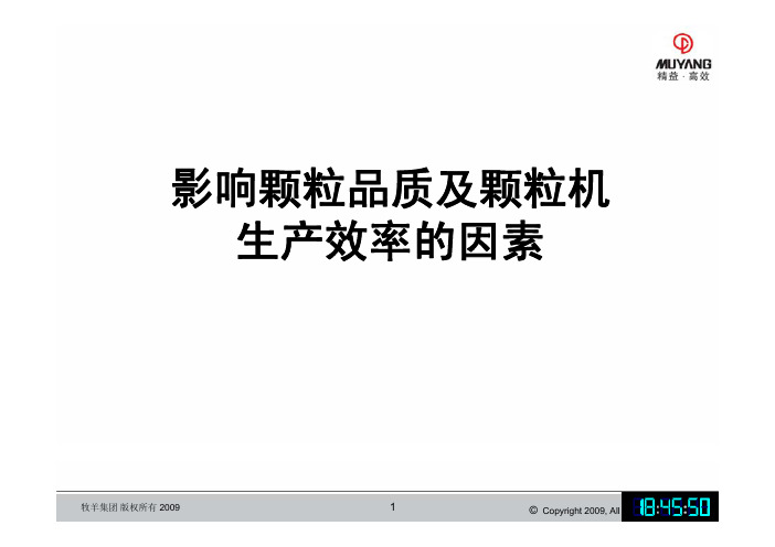 影响颗粒品质及颗粒机生产效率的因素