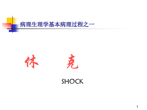病理生理学课件：休克