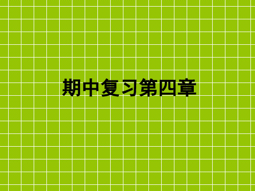 浙教版七下数学期中复习第四章