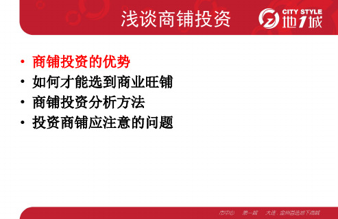 浅谈商铺投资23页PPT